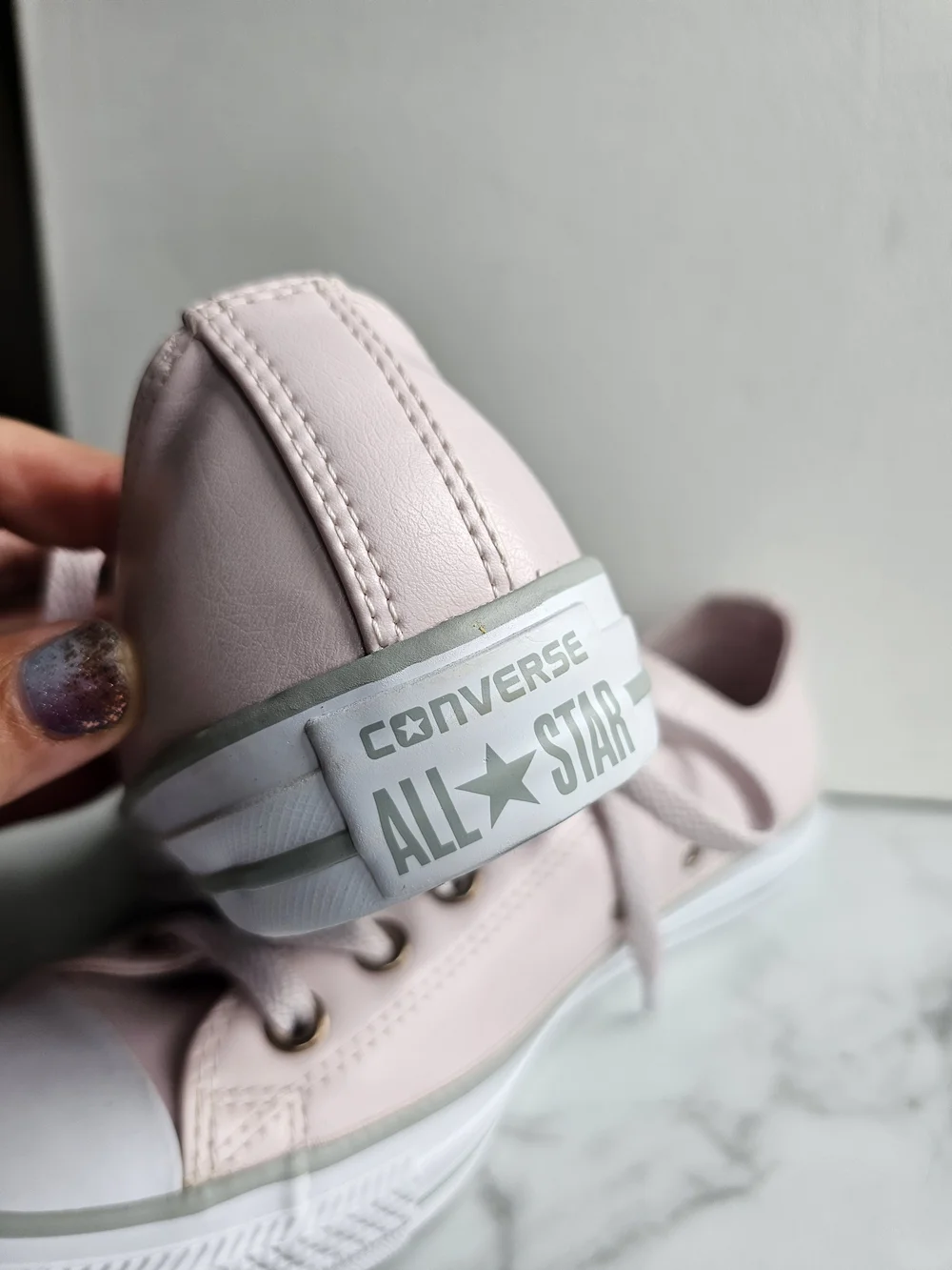 Women's Low-Top Pastel Pink Canvas Sneakers - Picture 5 of 7